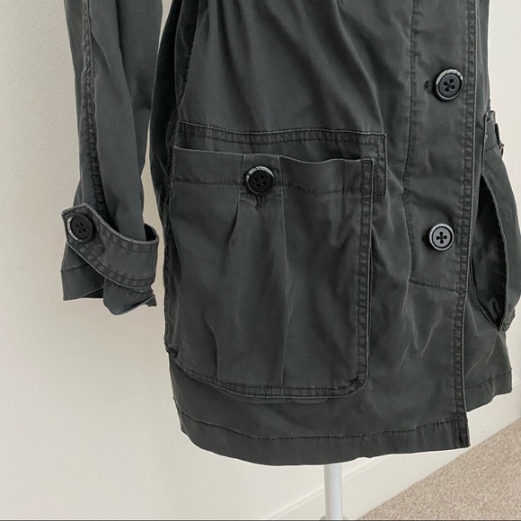 Free People Gray Utility/ Trench/ Military Coat - Picture 9 of 13